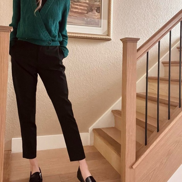 HOPE Stockholm High-waisted Black Pleated wool trouser dress Pants - Picture 1 of 8